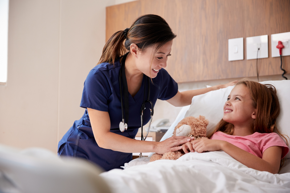 Live-in caregiver helping senior